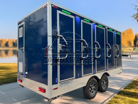 5 Station Toilet Trailer Portable Restroom Trailer for Commercial Bathrooms