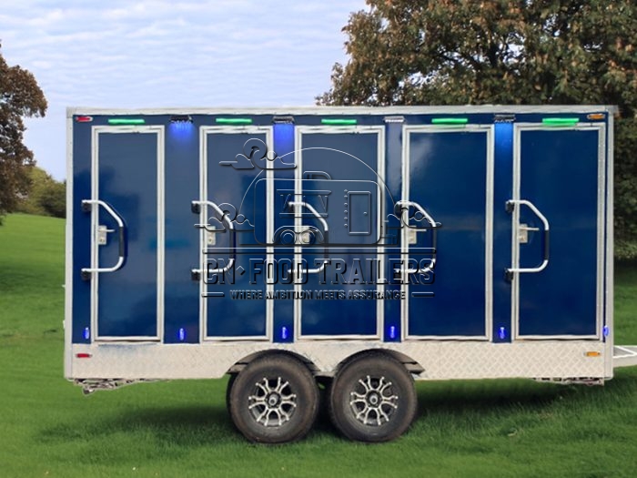 5 Station Toilet Trailer Portable Restroom Trailer for Commercial Bathrooms