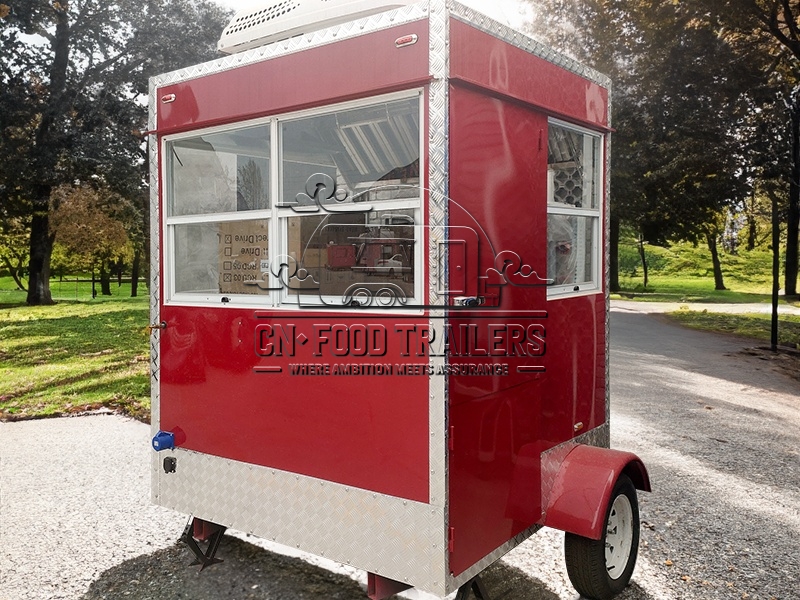 8.5FT Red Square Food Trailer for Fast Food