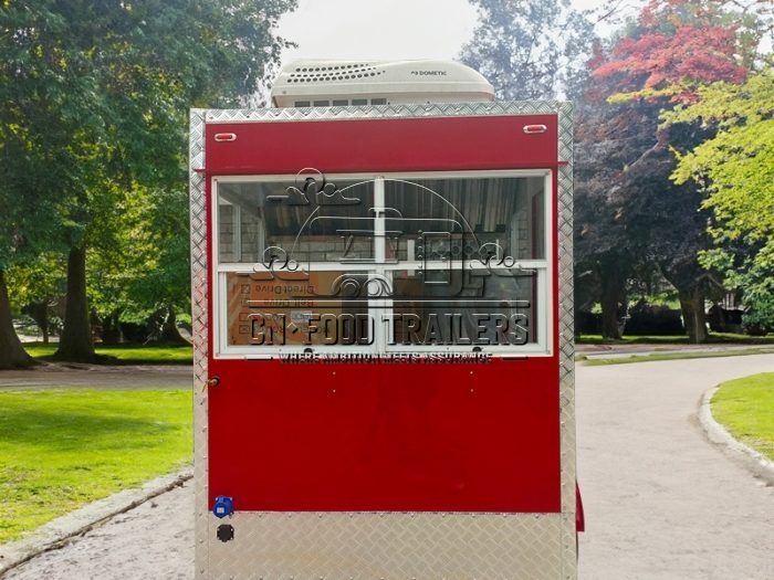 8.5FT Red Square Food Trailer for Fast Food