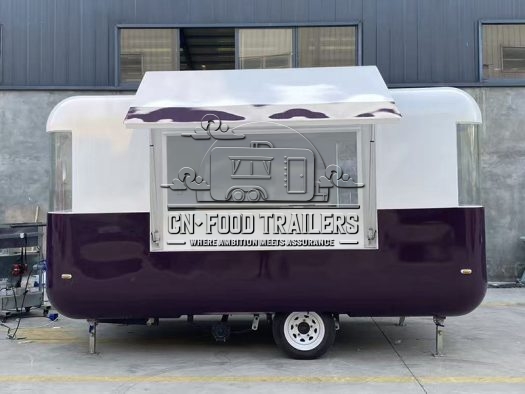 16.5FT White and Purple Flying Wing Cloud Warehouse Food Trailer