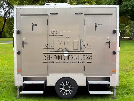 2 Station Toilet Trailer Luxury Bathroom Trailer for Business