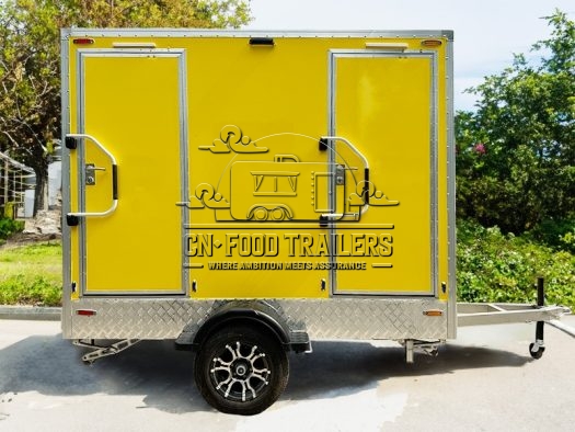 2 Station Yellow Toilet Trailer Portable Restroom Trailer for Sale