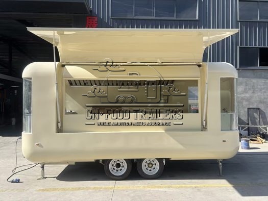 16.5ft Beige Customized Flying Wing Cloud Warehouse Food Trailer