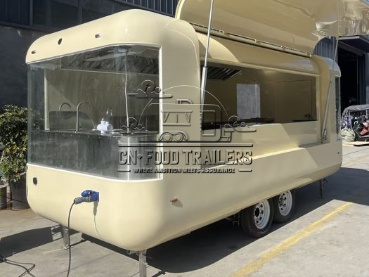 16.5ft Beige Customized Flying Wing Cloud Warehouse Food Trailer